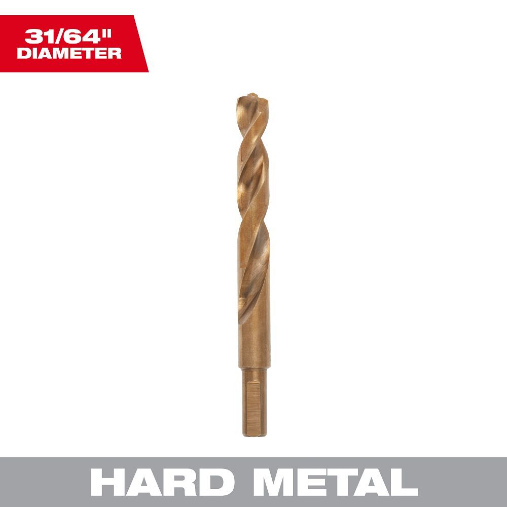 Milwaukee Red Helix Cobalt Drill Bit, 31/64-In