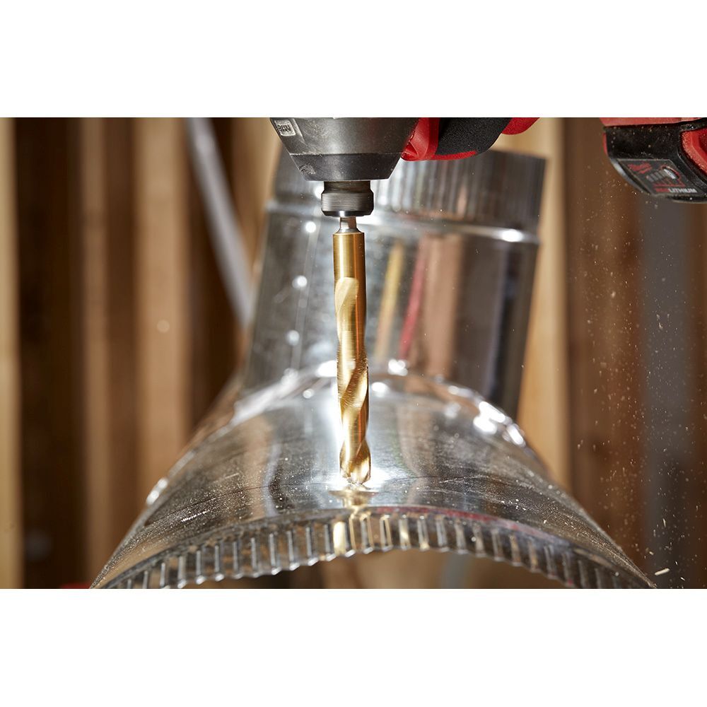 Milwaukee 29/64-In SHOCKWAVE Impact Duty RED HELIX Titanium Drill Bit