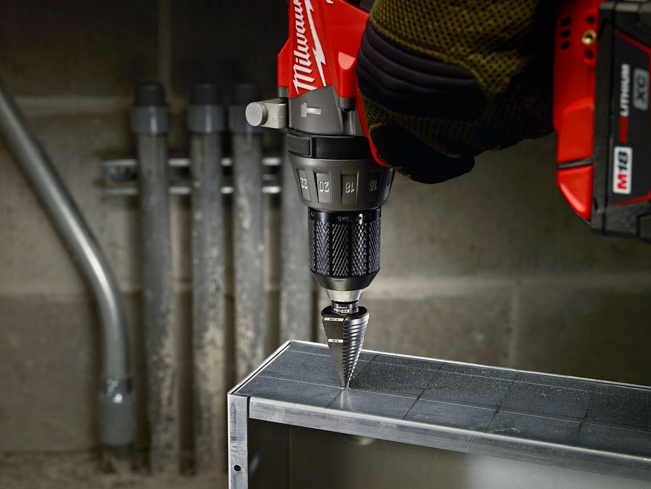 Milwaukee Step Drill Bit, #9, 7/8-In - 1 1/8-In