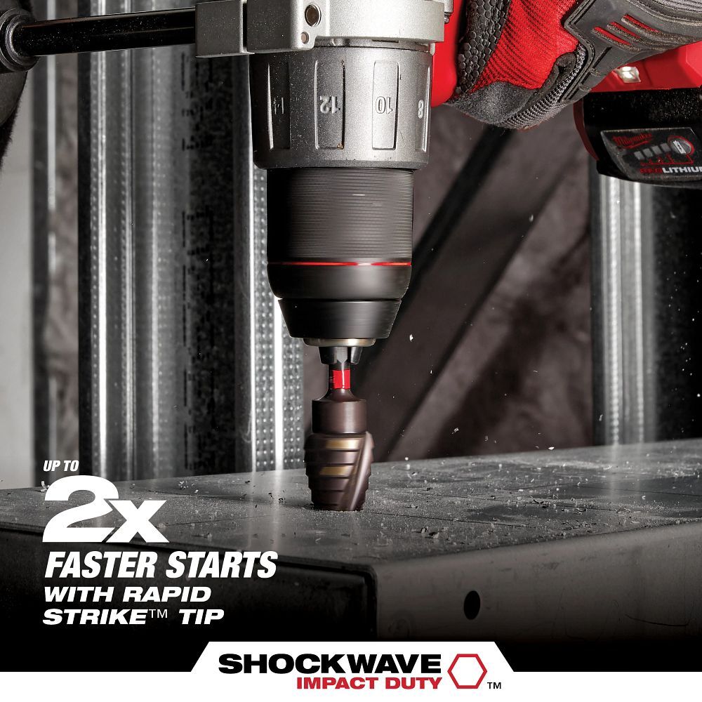 Milwaukee Shockwave Impact Duty Step Drill Bit, #9, 7/8-In - 1 1/8-In