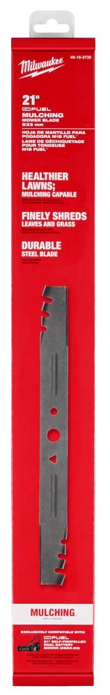 Milwaukee M18 Fuel Dual Battery Mower Mulching Blade, 21-In