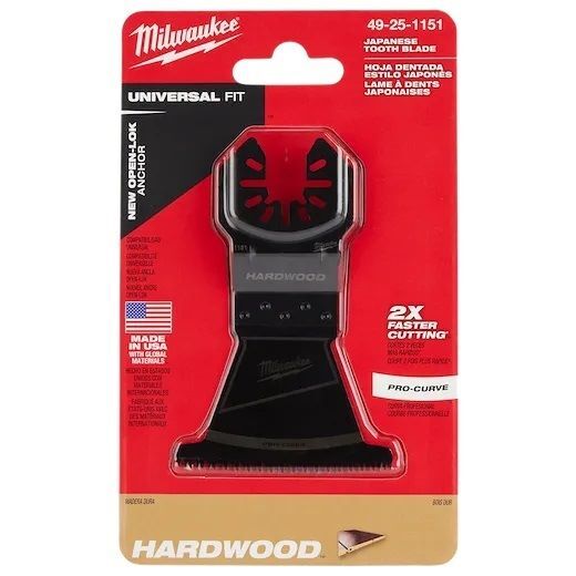 Milwaukee Universal Fit Open-Lok Japanese Tooth Pro Curve Hard Wood Blade, 2-1/2-In