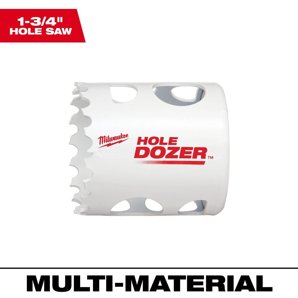 Milwaukee Hole Dozer Bi-Metal Cup Hole Saw, 1 3/4-In