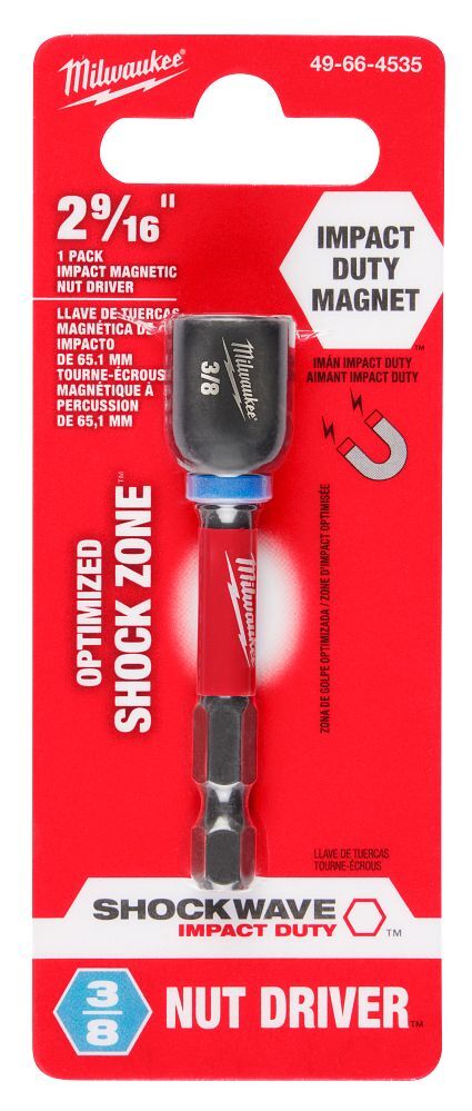 Milwaukee Impact Duty Magnetic Nut Driver, 3/8-In x 2 9/16-In