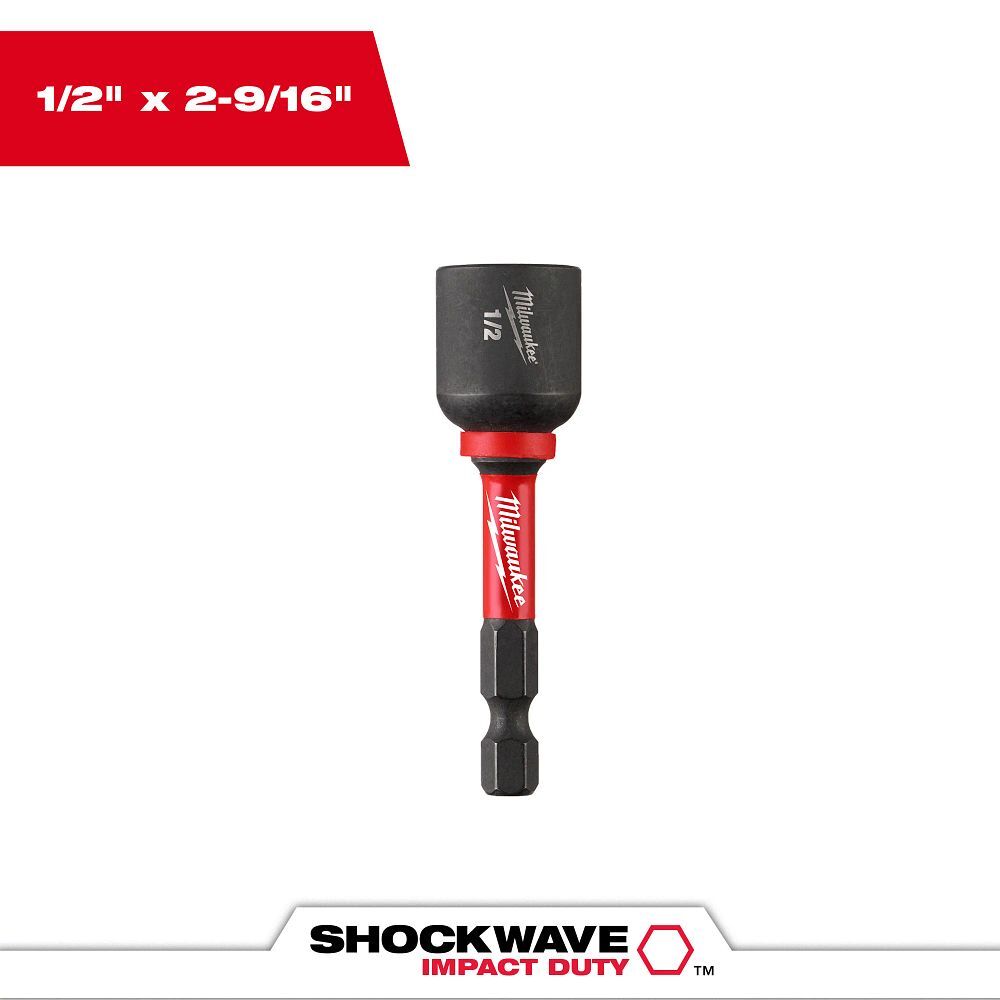 Milwaukee Impact Duty Magnetic Nut Driver, 1/2-In x 2 9/16-In