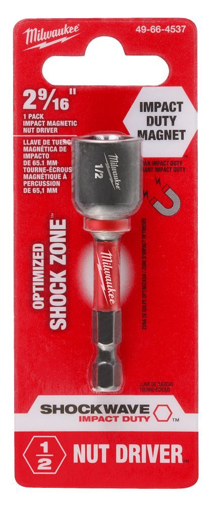 Milwaukee Impact Duty Magnetic Nut Driver, 1/2-In x 2 9/16-In