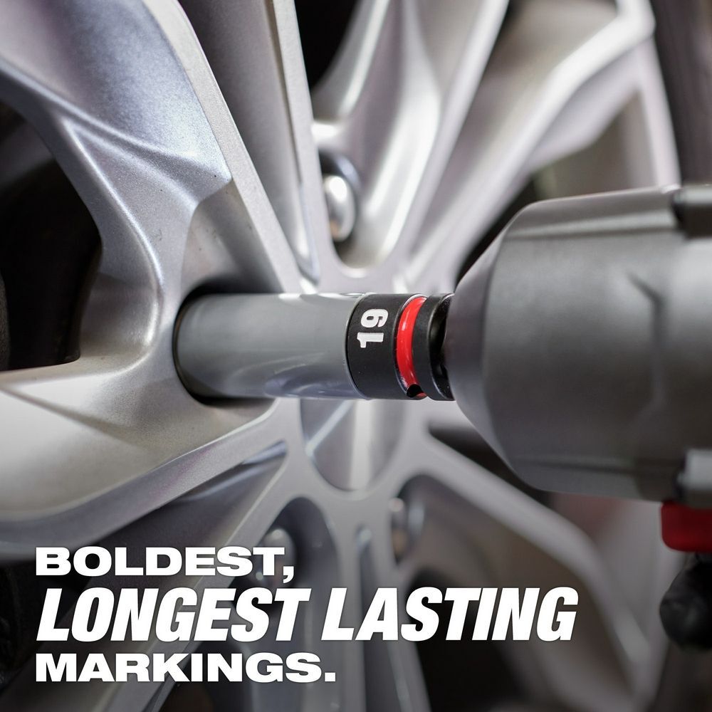 Milwaukee SHOCKWAVE Impact Duty 1/2-In Drive Metric Lug Nut Wheel Socket Set, 3-Pc