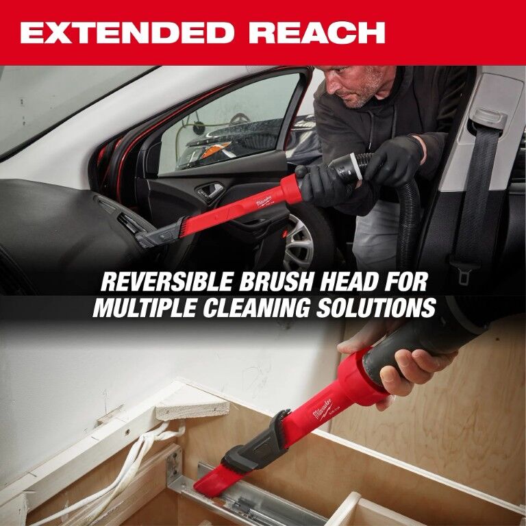 Milwaukee Air-Tip 3-In-1 Vacuum Crevice And Brush Tool