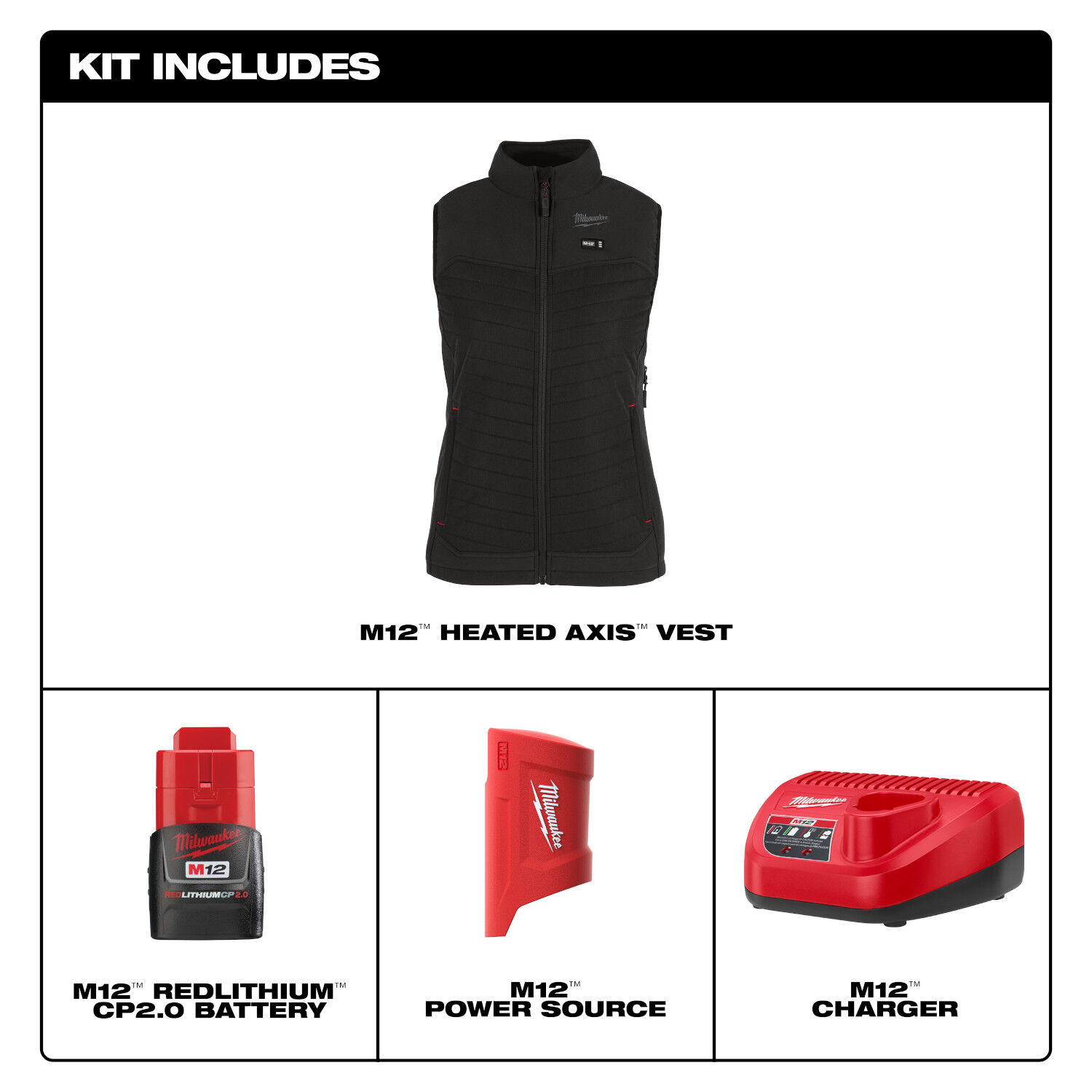 Milwaukee Women's M12 Heated AXIS Vest Kit