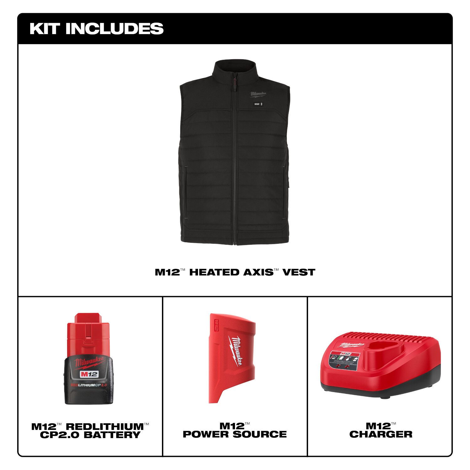 Milwaukee Men's M12 Heated AXIS Vest