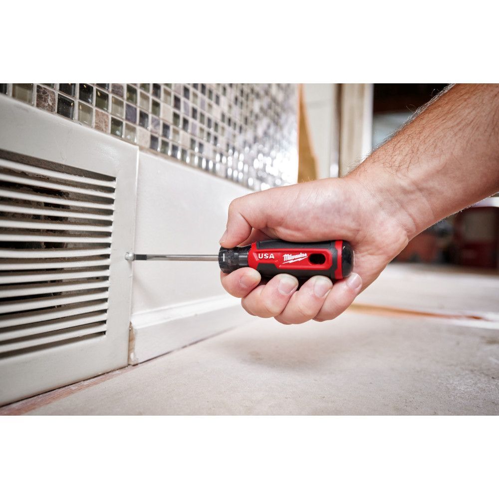 Milwaukee 3/16-In Cabinet 8-In Cushion Grip Screwdriver (USA)