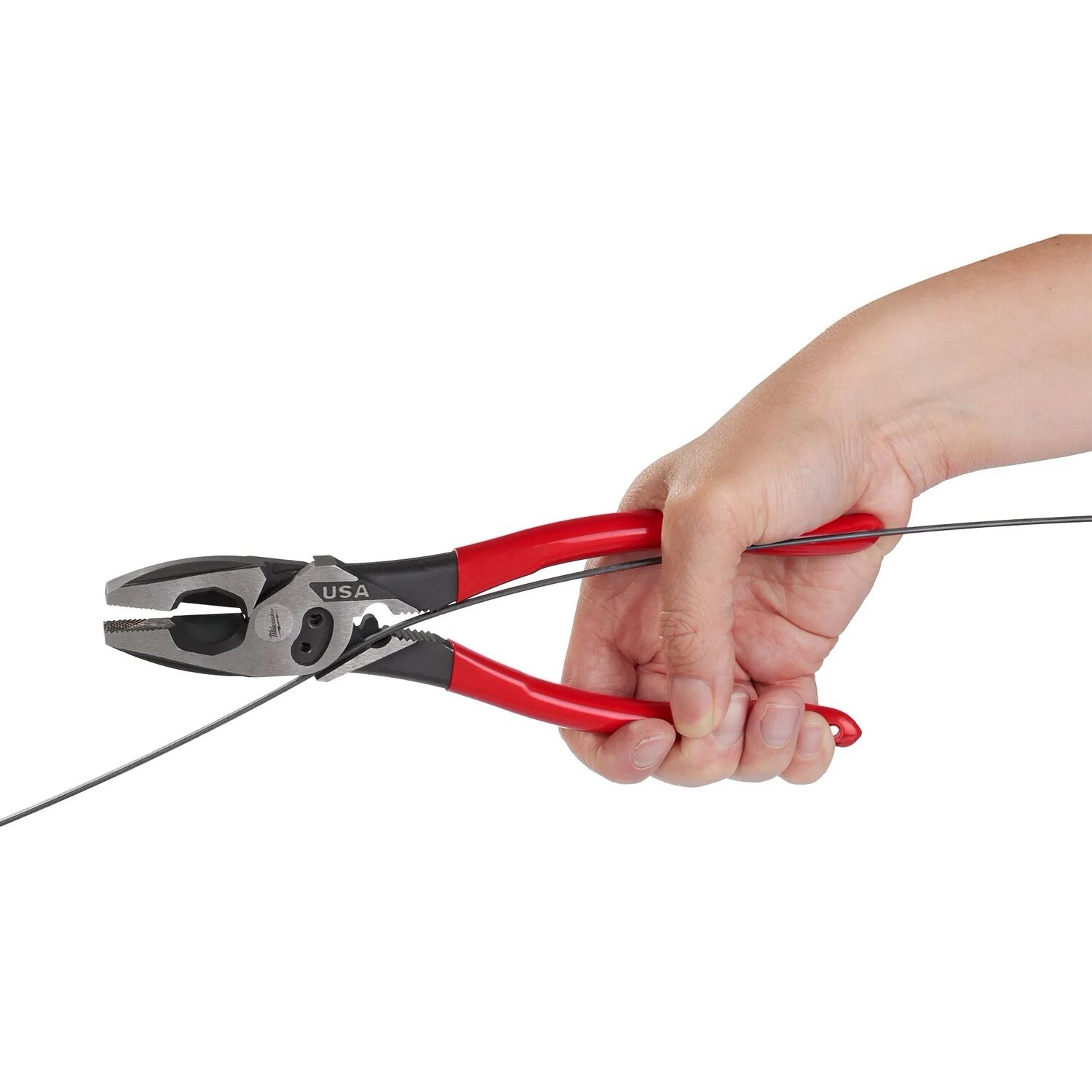 Milwaukee 9-In Lineman's Dipped Grip Pliers with Crimper & Bolt Cutter (USA)