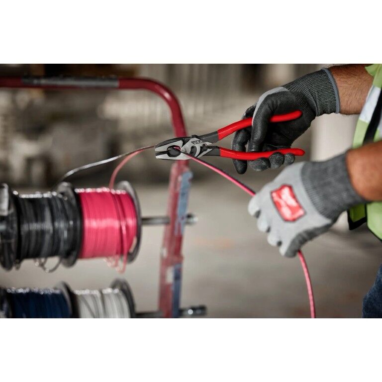 Milwaukee 9-In Lineman's Dipped Grip Pliers with Crimper & Bolt Cutter (USA)