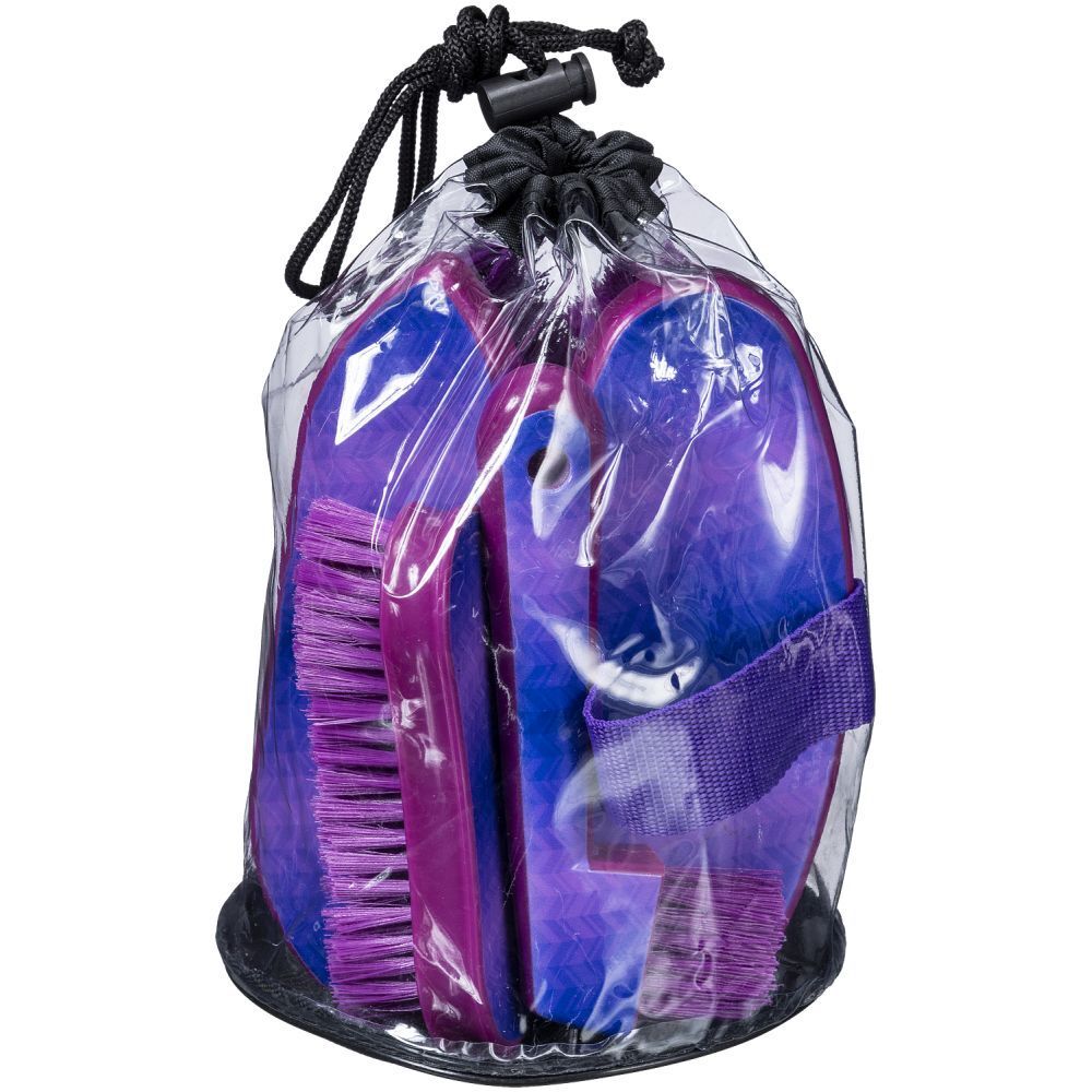 Tough-1 Purple Chevron Printed Brush Package, 4-Pk