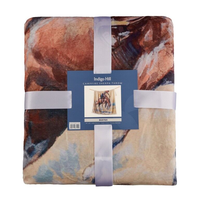 Indigo Hill Buster Campfire Sherpa Throw, 54-In x 68-In