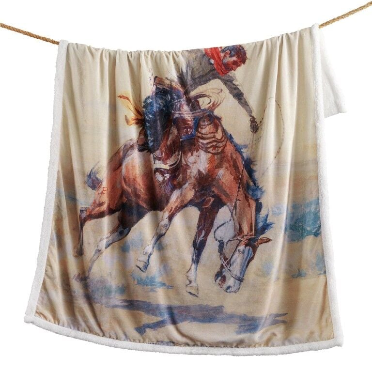 Indigo Hill Buster Campfire Sherpa Throw, 54-In x 68-In