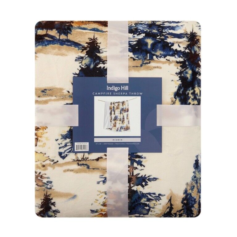 Paseo Road Acadia Campfire Sherpa Throw, 54-In x 68-In