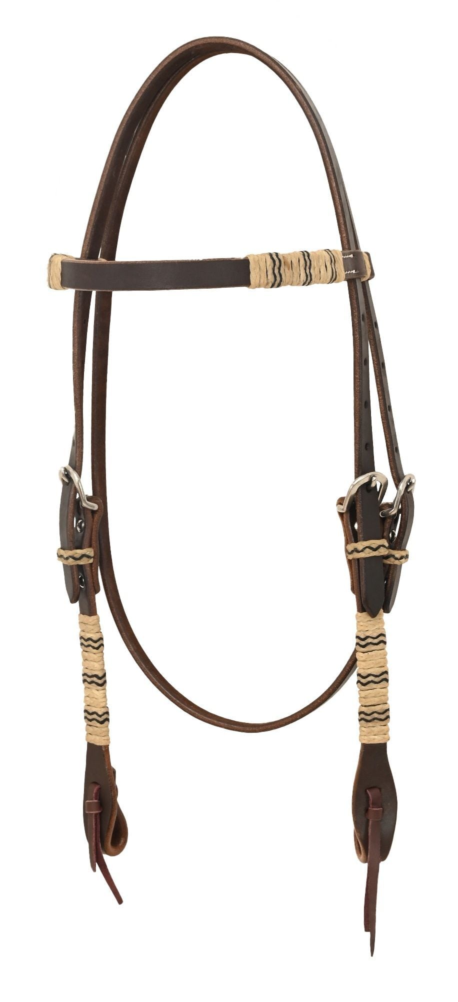 Oxbow Tack Chocolate Harness Rawhide Browband Headstall