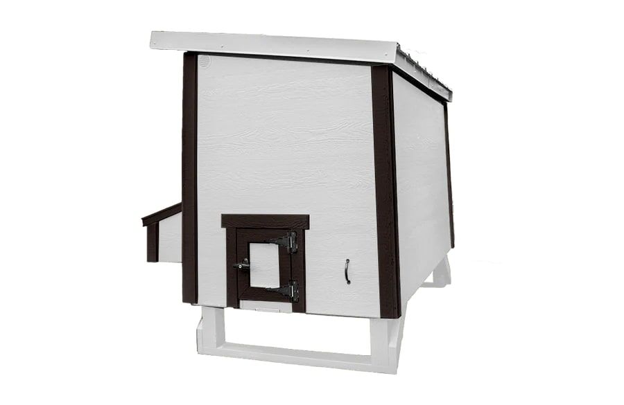 OverEZ Large Chicken Coop, Black/White