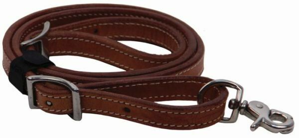 Buffalo Leather Tie Down - Light Brown, 9 in X 2 in