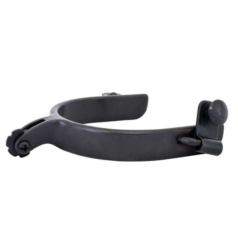 Partrade Plain Roping Spurs in Black, Medium
