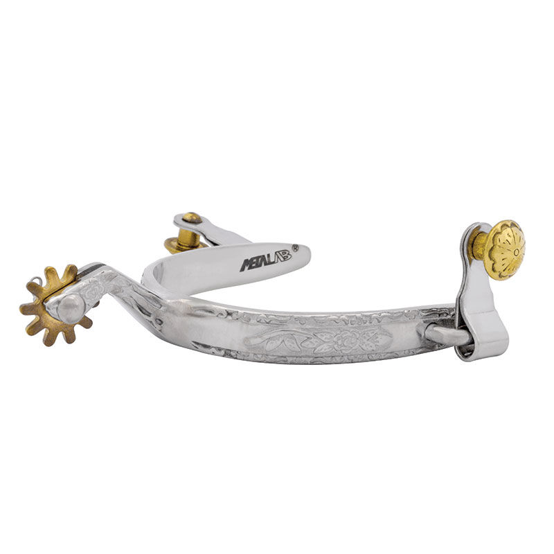 Partrade Engraved Roper Spurs, Medium