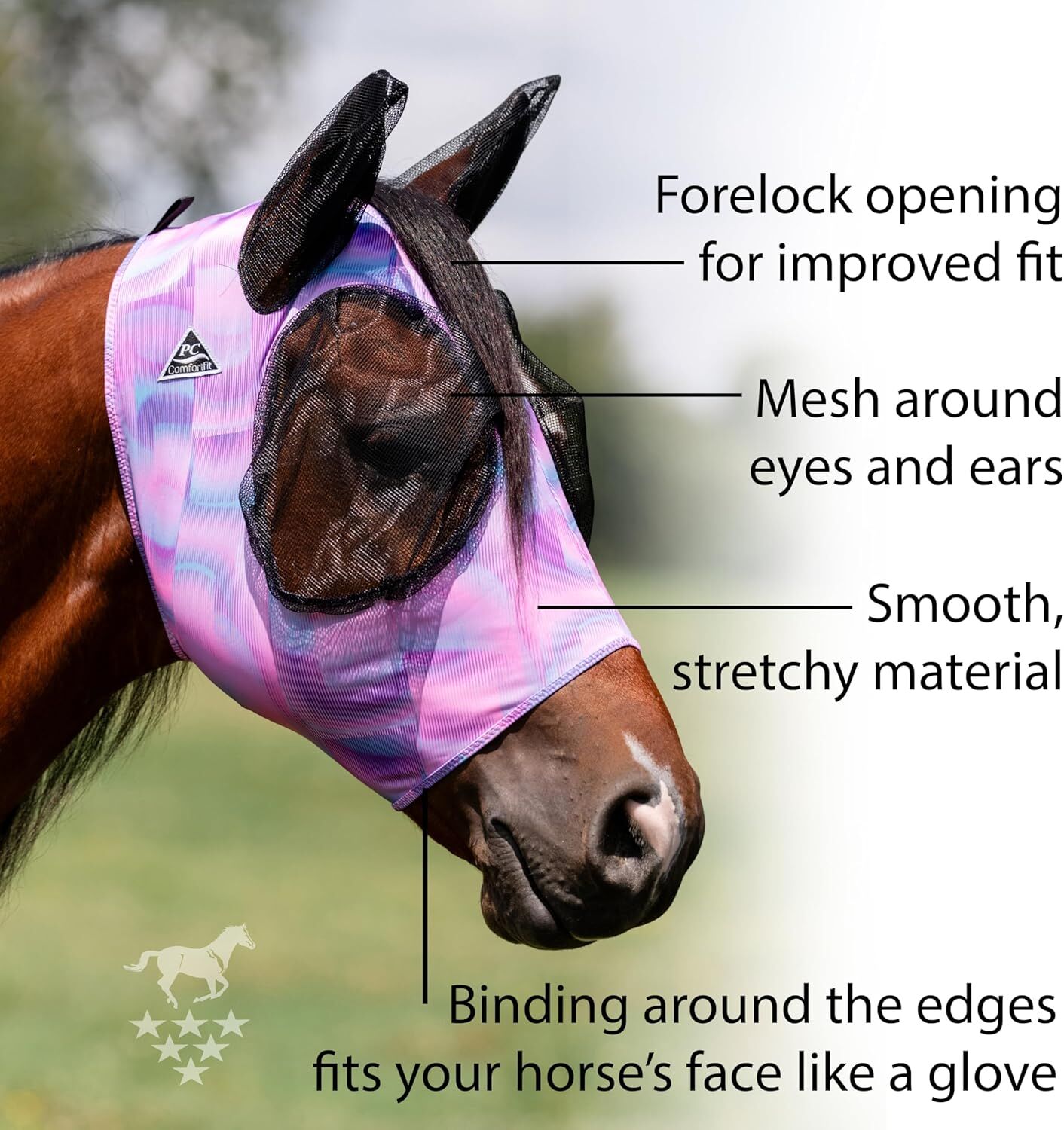 Professional's Choice Geometric Cob Comfort Fit Fly Mask