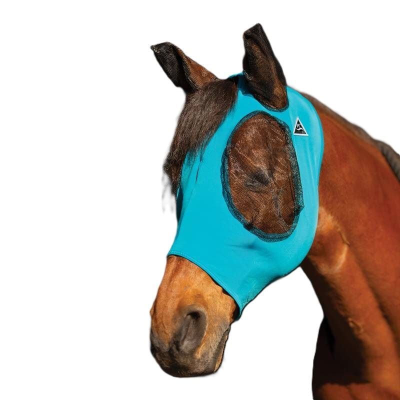 Professional's Choice Pacific Blue Cob Comfort Fit Lycra Fly Mask