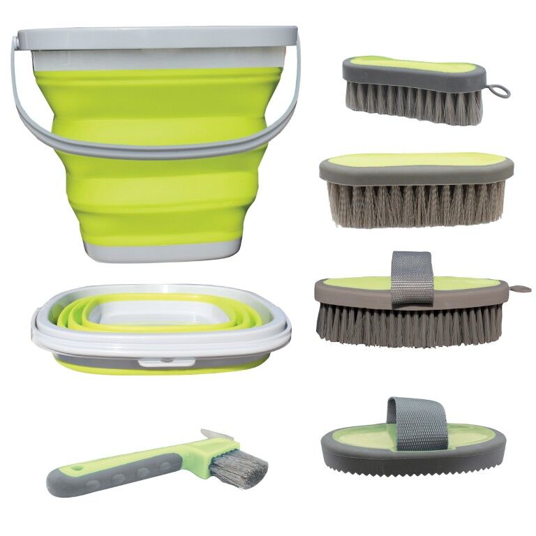 Professional's Choice Tail Tamer Grooming Kit With Collapsible Bucket Assorted Colors