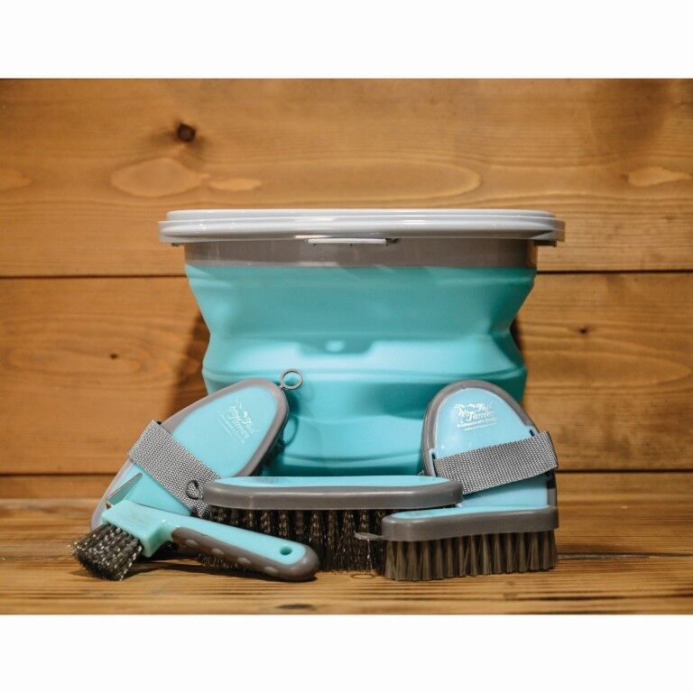 Professional's Choice Tail Tamer Grooming Kit With Collapsible Bucket Assorted Colors