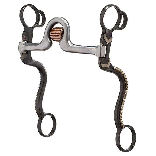 Weaver Leather Professional "S" Shank Bit with Sweet Iron Ported Mount, 5-In