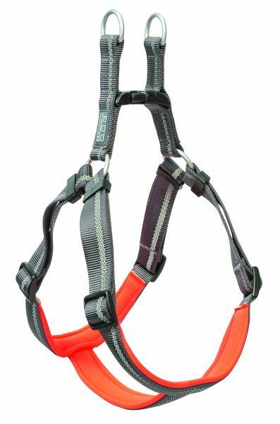 Weaver Leather Large Reflective Neoprene Harness - Gray/Orange, L