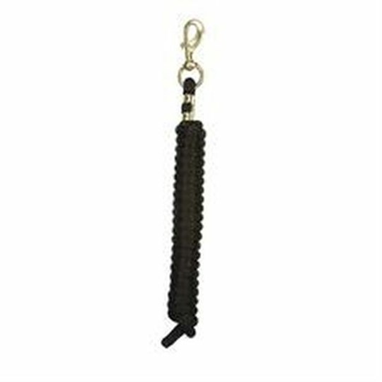 Weaver Leather Poly Lead Rope With A Solid Brass 225 Snap - Black