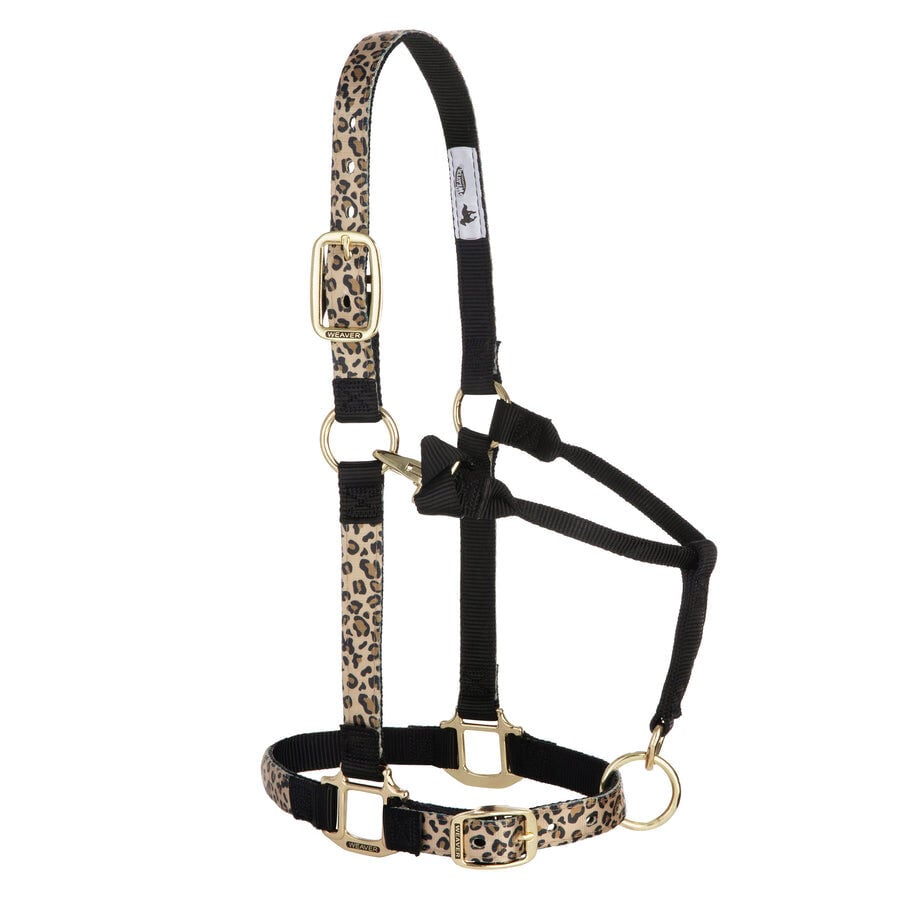 Weaver Leopard Patterned Adjustable Halter, 1-In