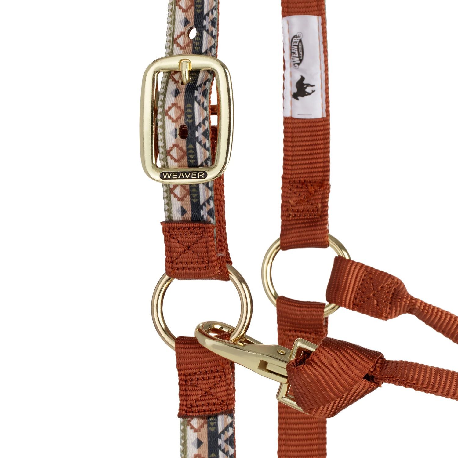 Weaver Leather Medium Trekking West Patterned Adjustable Halter, 1-In