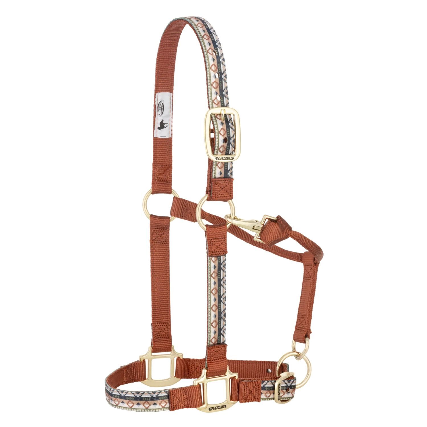 Weaver Leather Medium Trekking West Patterned Adjustable Halter, 1-In