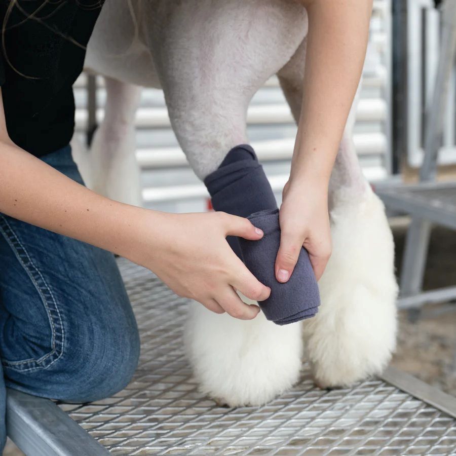 Weaver Leather Steel Sheep & Goat Fleece Leg Wraps, 4-In x 56-In, 4-Pk