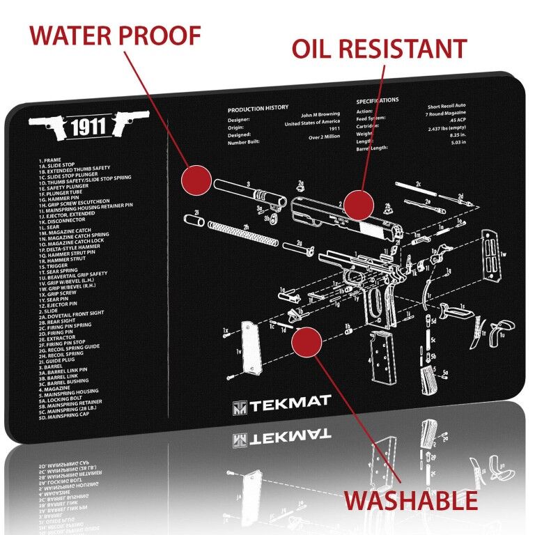 TekMat 1911 Design Gun Cleaning Mat