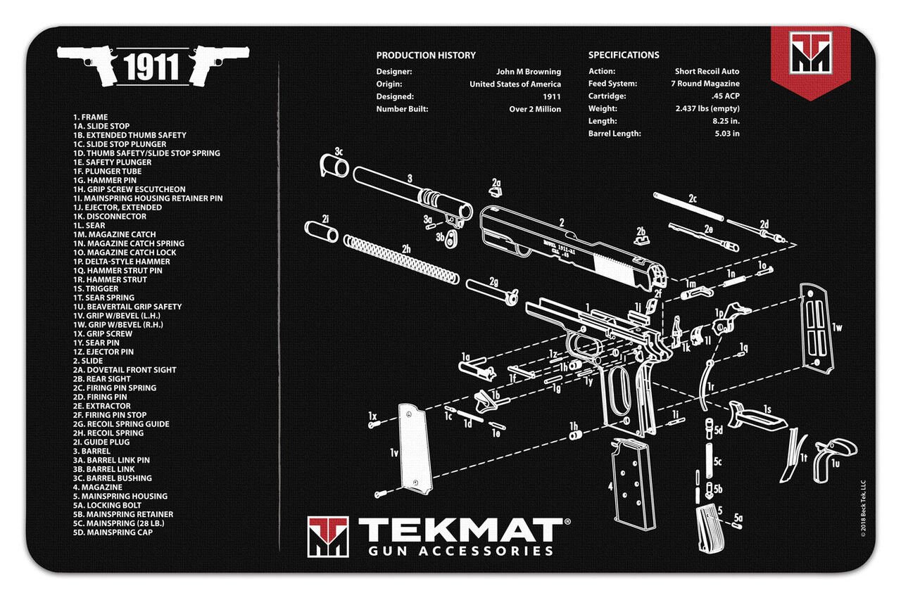 TekMat 1911 Design Gun Cleaning Mat