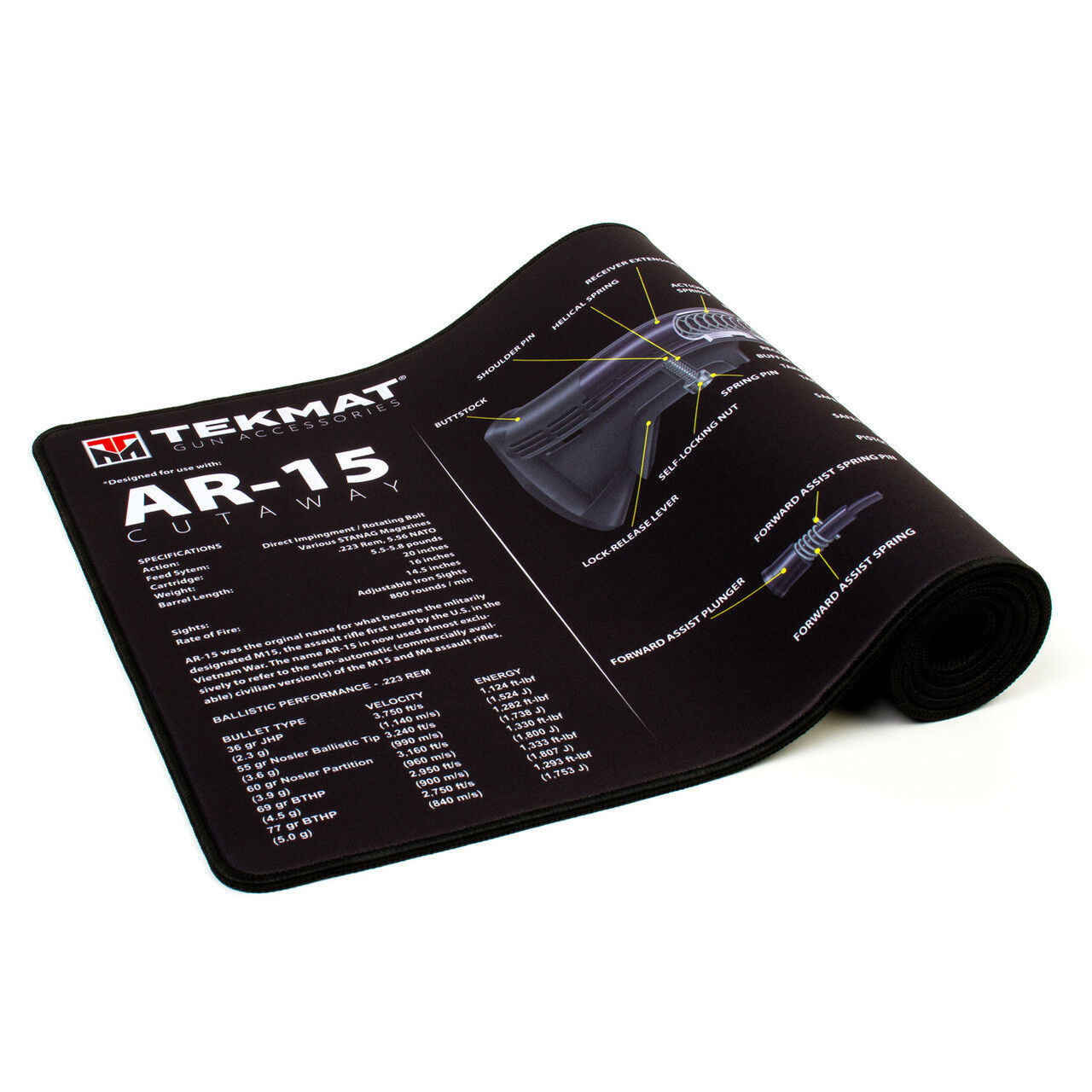 Tekmat AR-15 Cutaway Gun Cleaning Mat