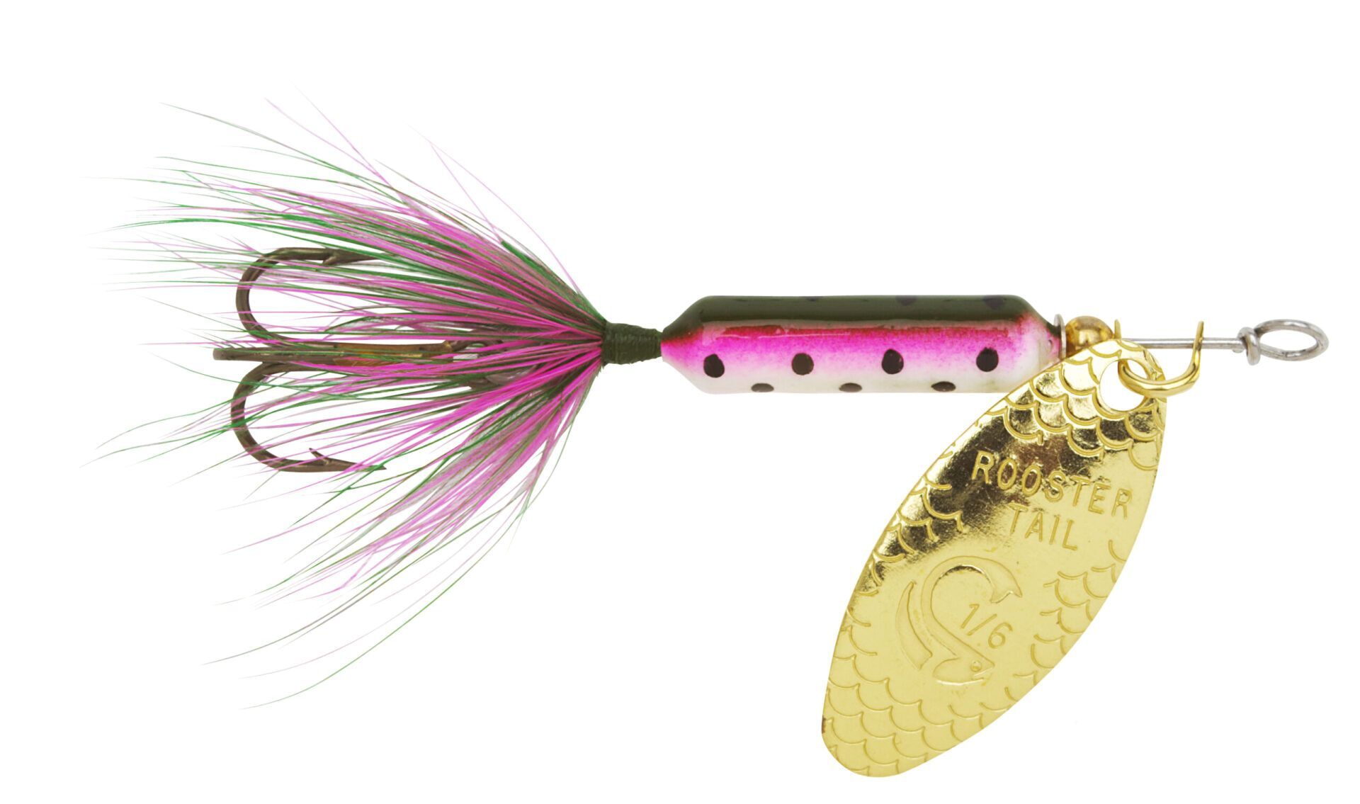 Yakima Bait Original Rooster Tail Rainbow With Treble Hook, 1/8-Oz
