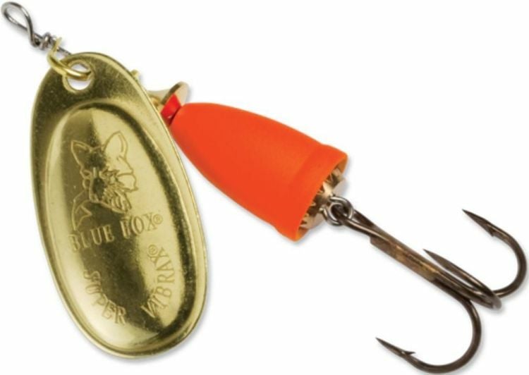 Blue Fox Classic Vibrax 1/4 oz Red Floater - Gold