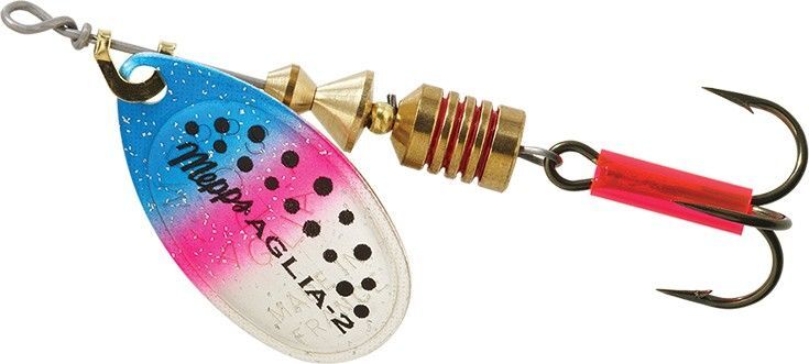 Mepps Treble Hook Aglia Rainbow Trout Spinner, #2, 1/6-Oz