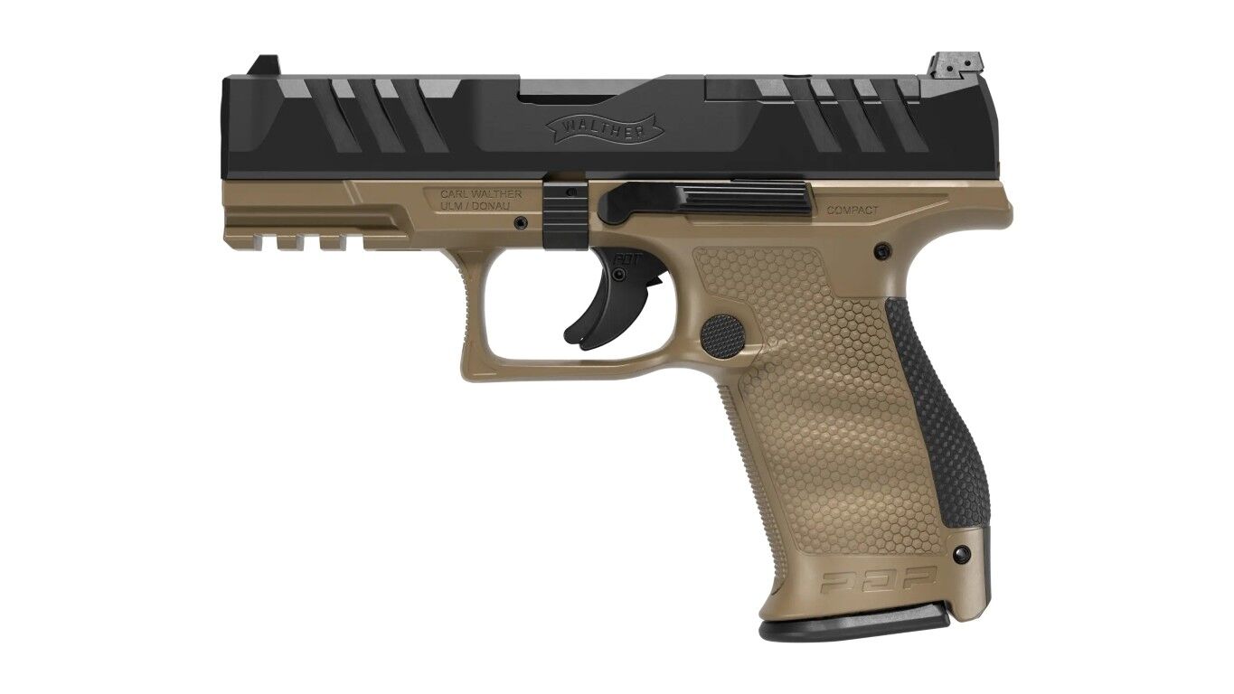 Walther PDP 9mm Compact Two Tone FDE Optics Ready Pistol, 15-Rd