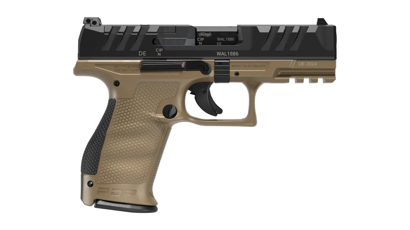 Walther PDP 9mm Compact Two Tone FDE Optics Ready Pistol, 15-Rd