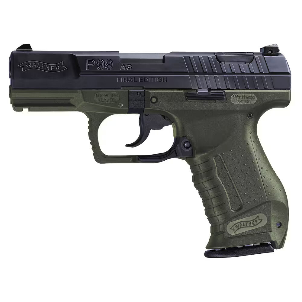 Walther P99 AS 9mm Compact OD Green Pistol, 10-Rd