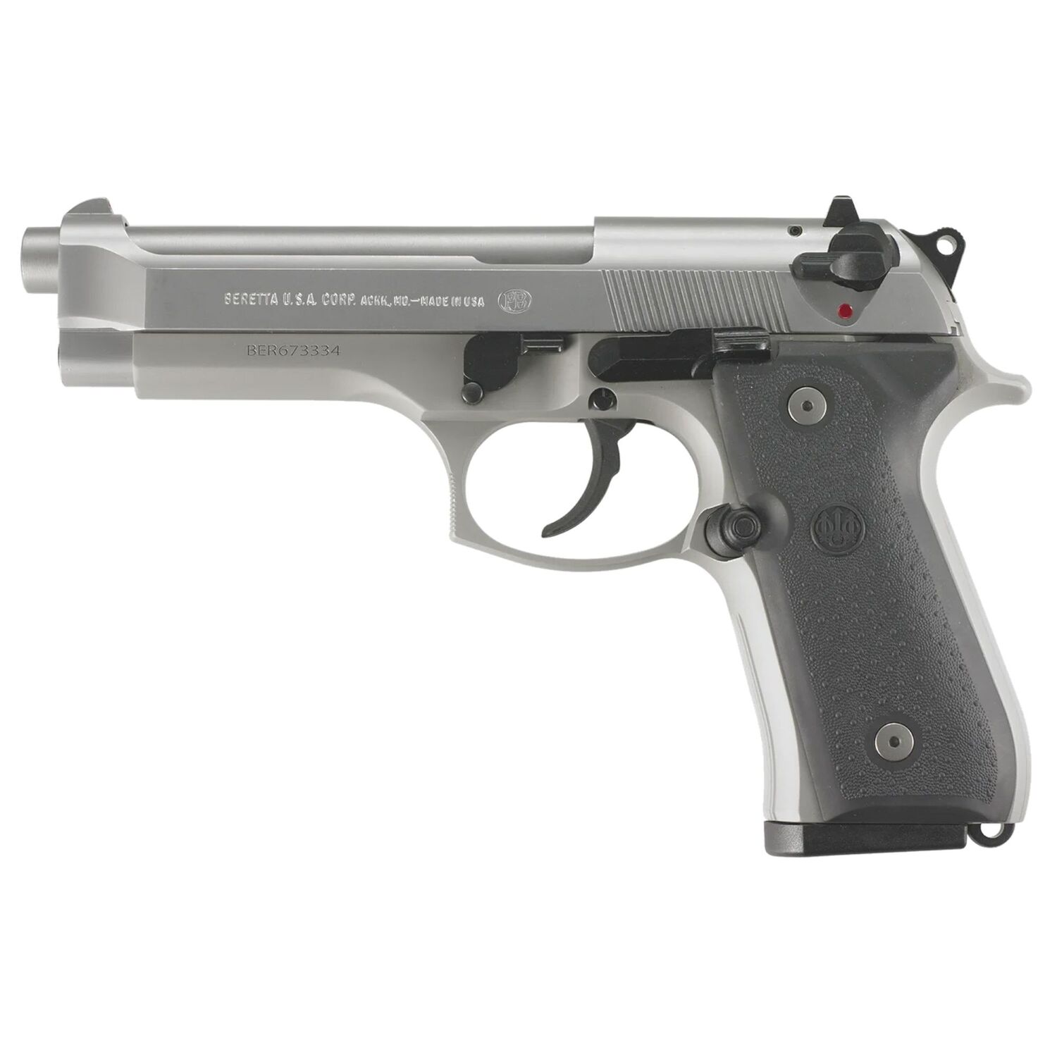 Beretta 92FS Inox 9mm Full Size Stainless Pistol, 15-Rd