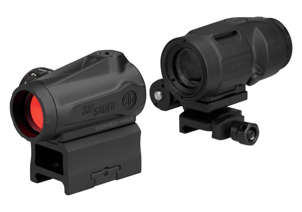 Sig Sauer Romeo-MSR Gen II 1x20mm Red Dot Rifle Sight And Juliet3-Micro 3x Magnifier Combo