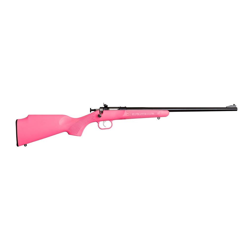 Keystone Sporting Arms Crickett Rifle .22 LR 16.1-In Pink Synthetic Blued Bolt Action Rifle, 1-Rd