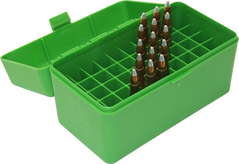 MTM Case-Gard Green Flip-Top Ammo Box, 50-Rd
